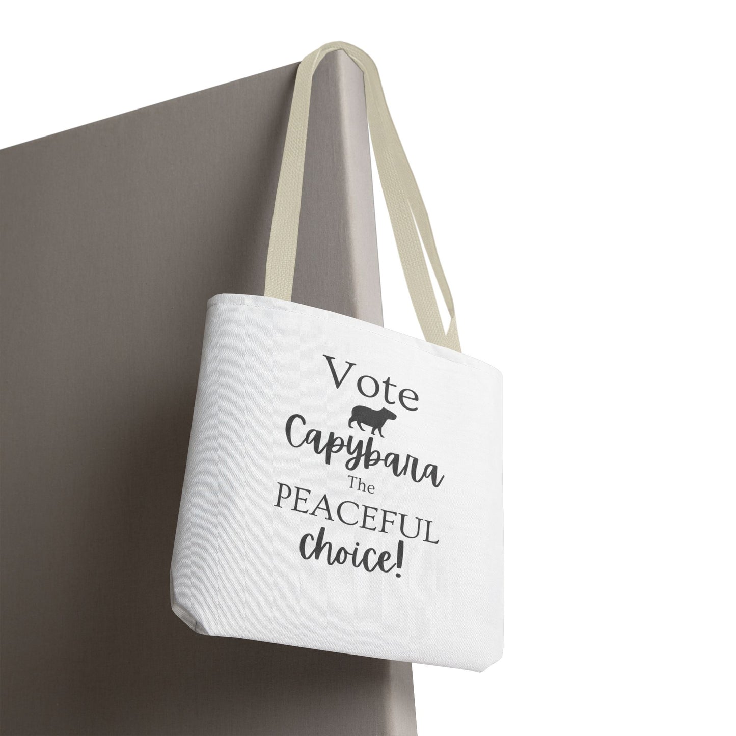 Vote Capybara Tote Bag - Peaceful Choice for Calm Capybara Fans