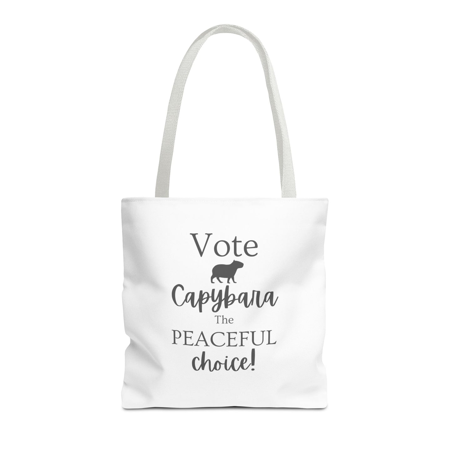 Vote Capybara Tote Bag - Peaceful Choice for Calm Capybara Fans