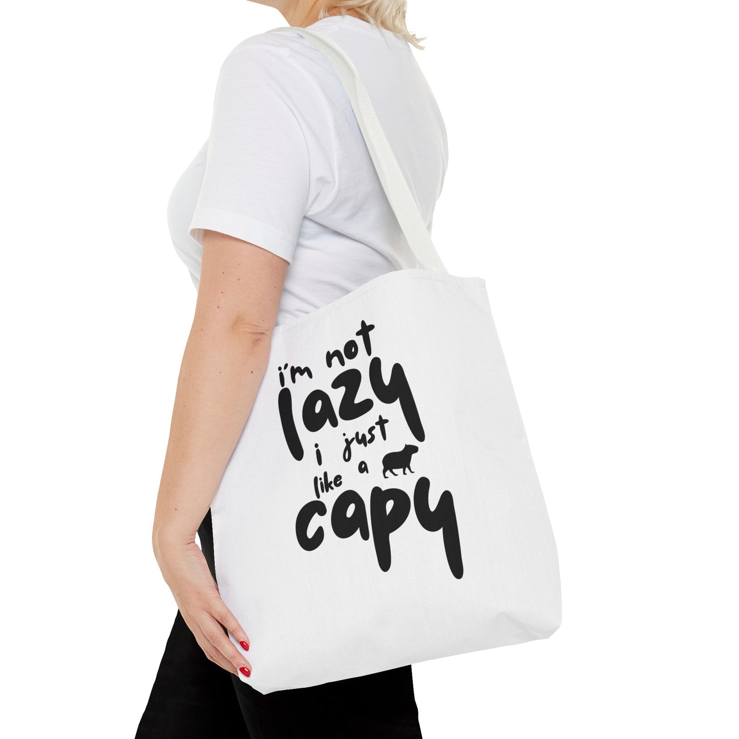 Capy Tote Bag - I'm Not Lazy, I Just Like a Capy