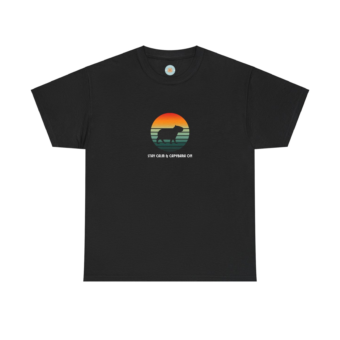 Sunset Stay Calm Capybara - Unisex T-Shirt