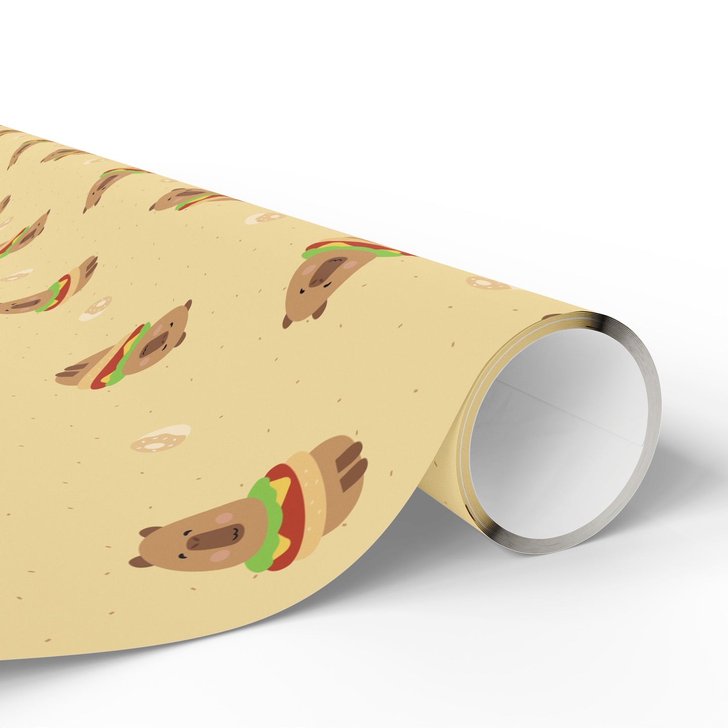 Capybara hamburger and donut Wrapping Paper
