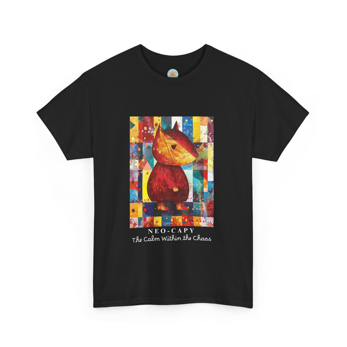Neo-Capy Cyber Capybara T-Shirt – Futuristic Calm Animal Graphic Tee – Japanese Comic Style Shirt – Chill Vibes Manga Aesthetic