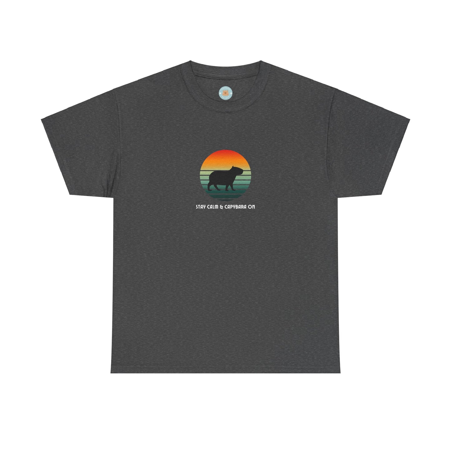 Sunset Stay Calm Capybara - Unisex T-Shirt
