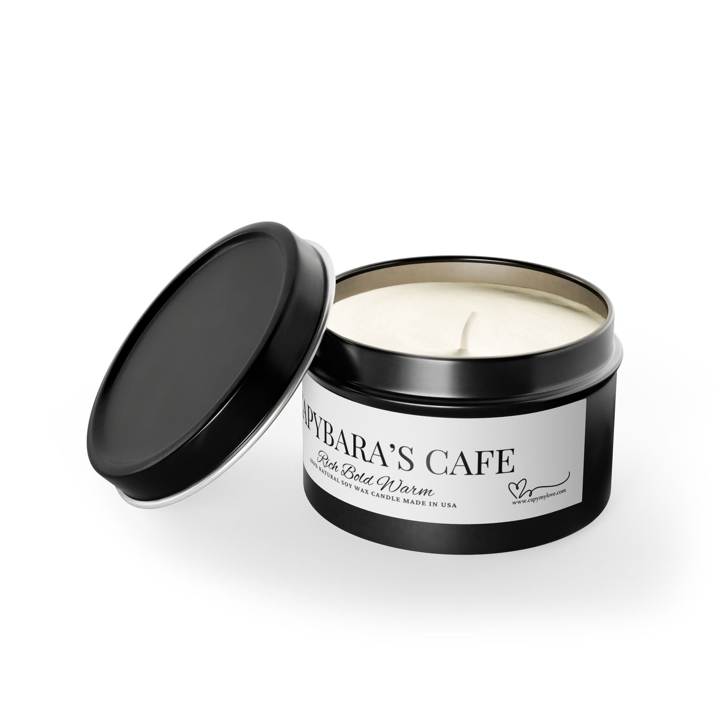 Scented Tin Candles - CAPYBARA’S CAFE - Bring the Coffeehouse Vibes Home!