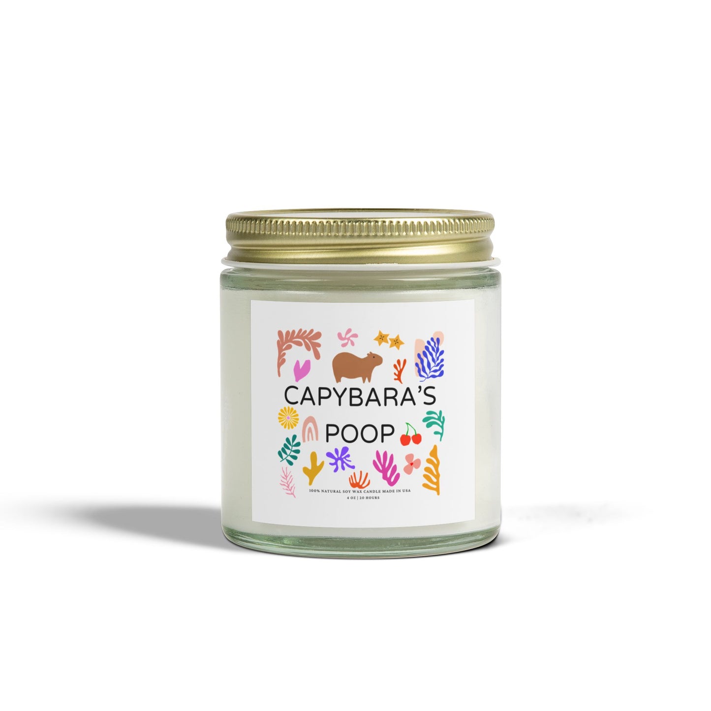 Funny Candle Gift Capybara's Poop in Matisse style (9 Scents)