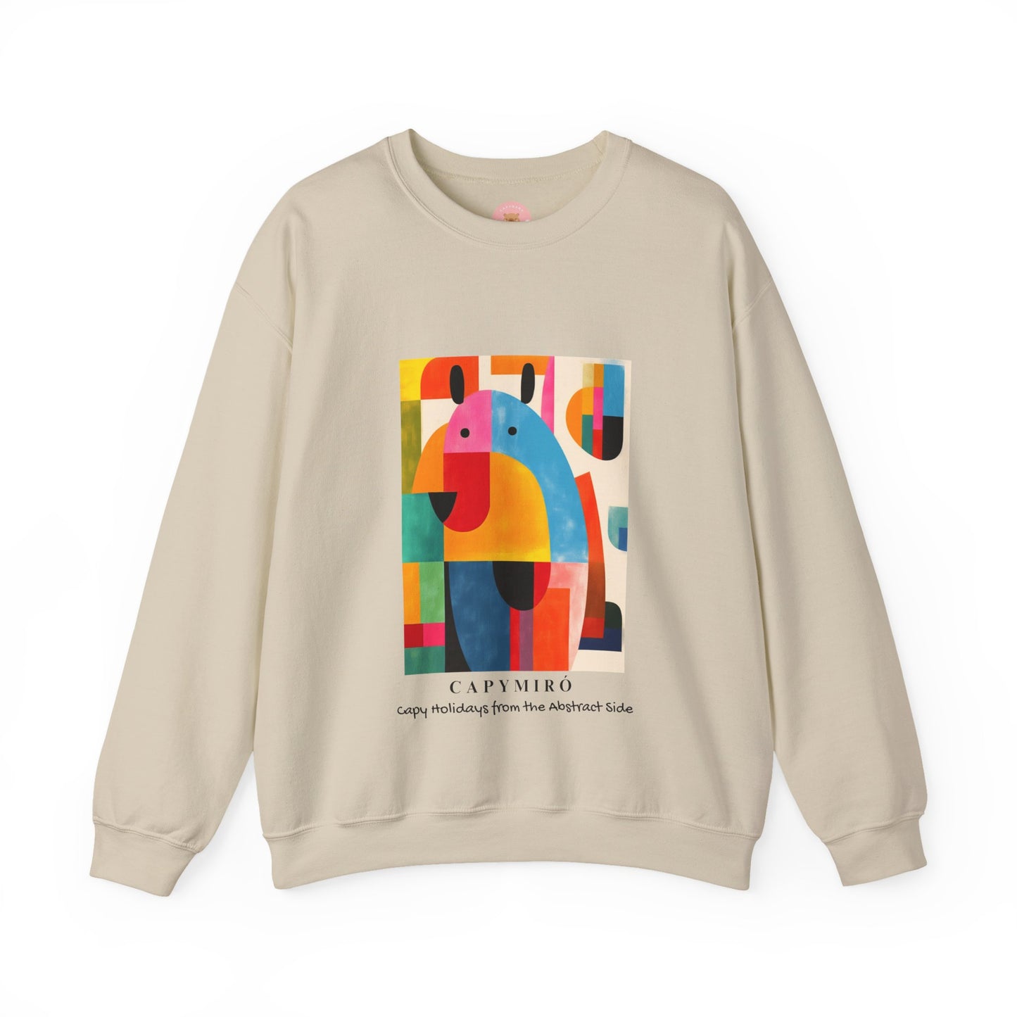Capybara Christmas Sweatshirt – Funny Surreal Holiday Sweater – Capy Miro Christmas Gift Idea