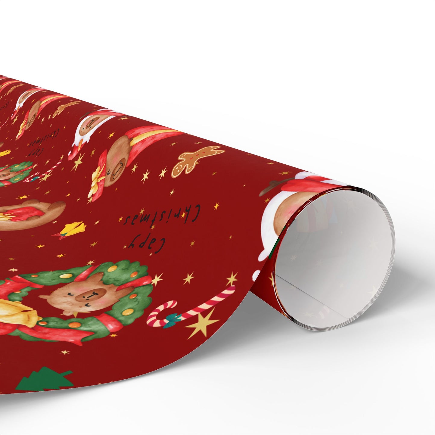 Capybara Christmas Wrapping Paper (Red), Chirstmas Season Wrap, Cute Gift Wrap for Capybara Lovers, Winter Decorating, Party Supplies, Merry Christmas