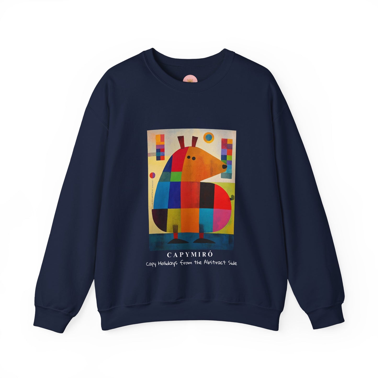 Capybara Christmas Sweatshirt – Funny Surreal Holiday Sweater – Capy Miro Christmas Gift Idea