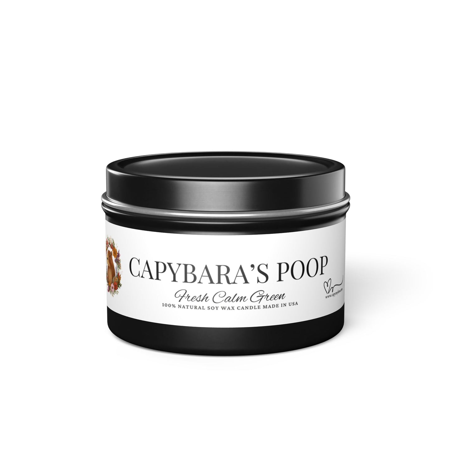 Scented Tin Candles - CAPYBARA’S POOP - A Scent That's a Real Surprise