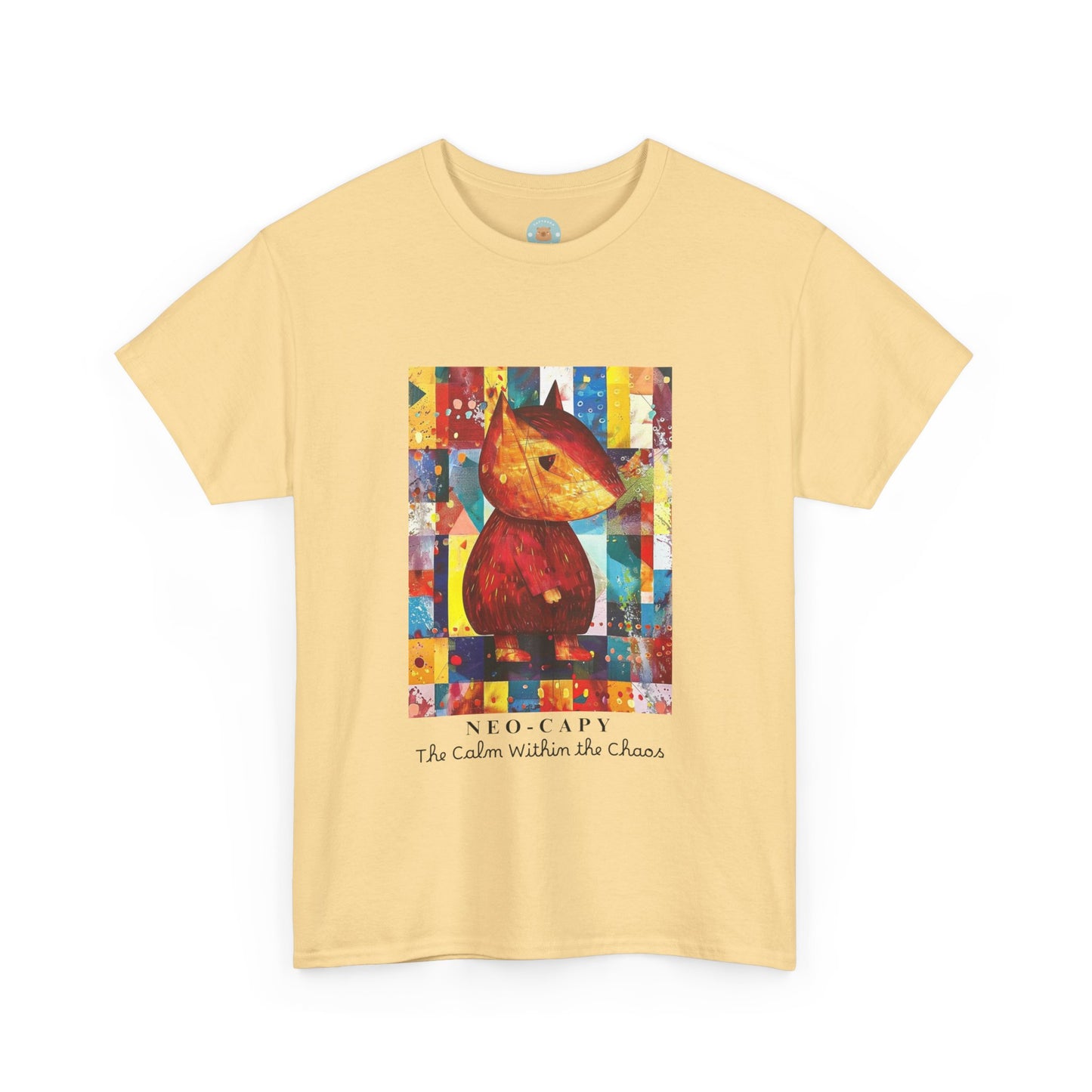 Neo-Capy Cyber Capybara T-Shirt – Futuristic Calm Animal Graphic Tee – Japanese Comic Style Shirt – Chill Vibes Manga Aesthetic