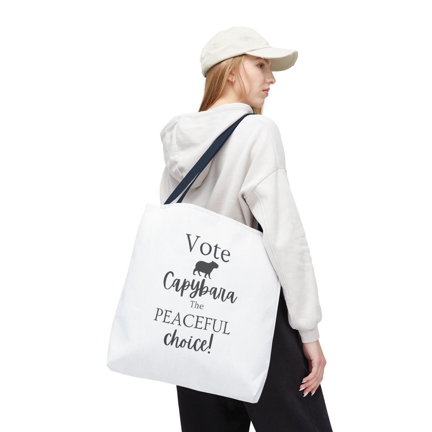 Vote Capybara Tote Bag - Peaceful Choice for Calm Capybara Fans