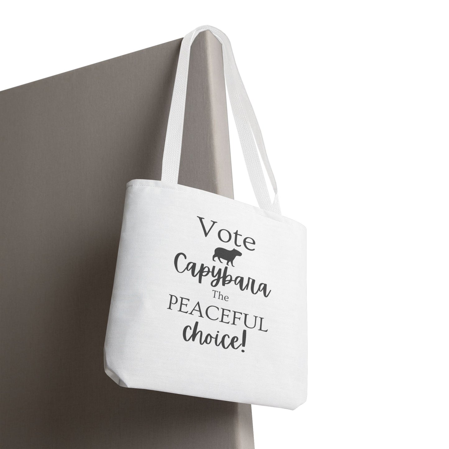 Vote Capybara Tote Bag - Peaceful Choice for Calm Capybara Fans