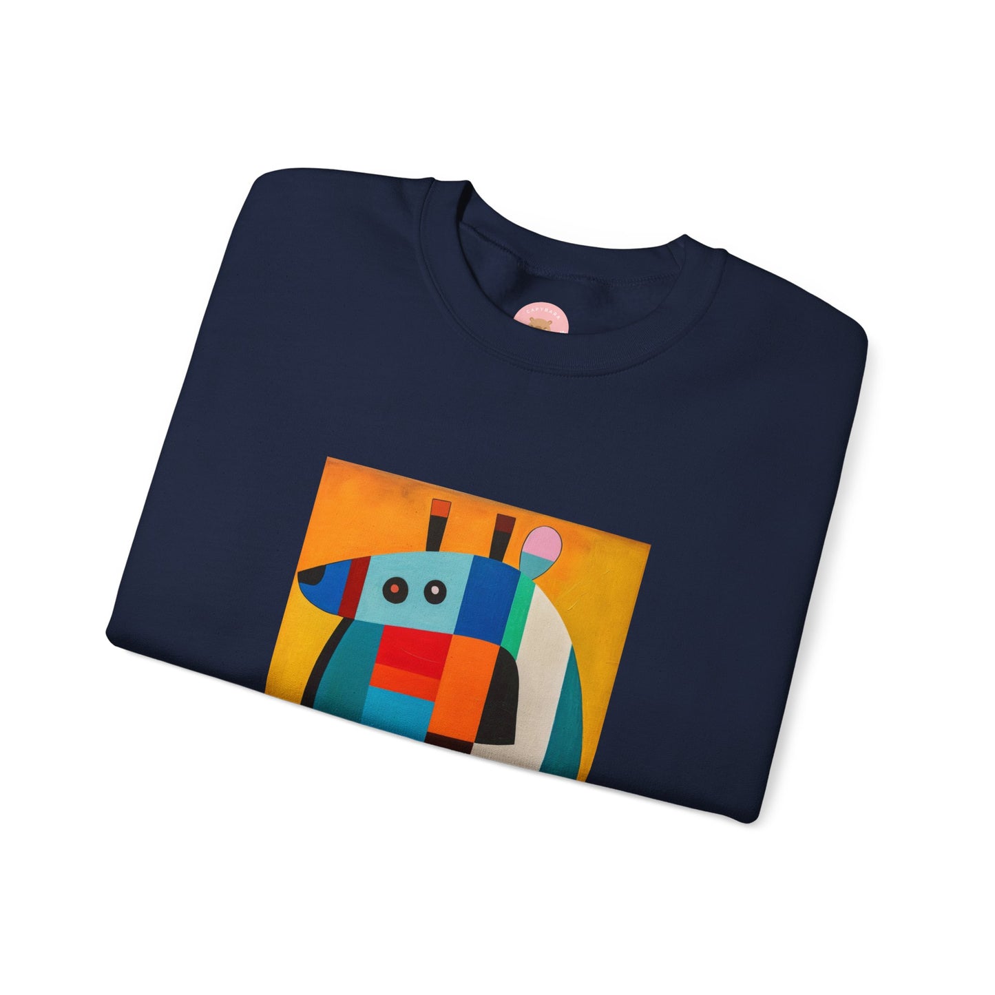 Capybara Christmas Sweatshirt – CAPY the Mondrian Series – Funny Abstract Holiday Gift