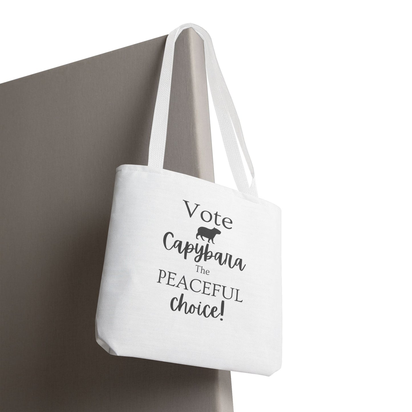 Vote Capybara Tote Bag - Peaceful Choice for Calm Capybara Fans