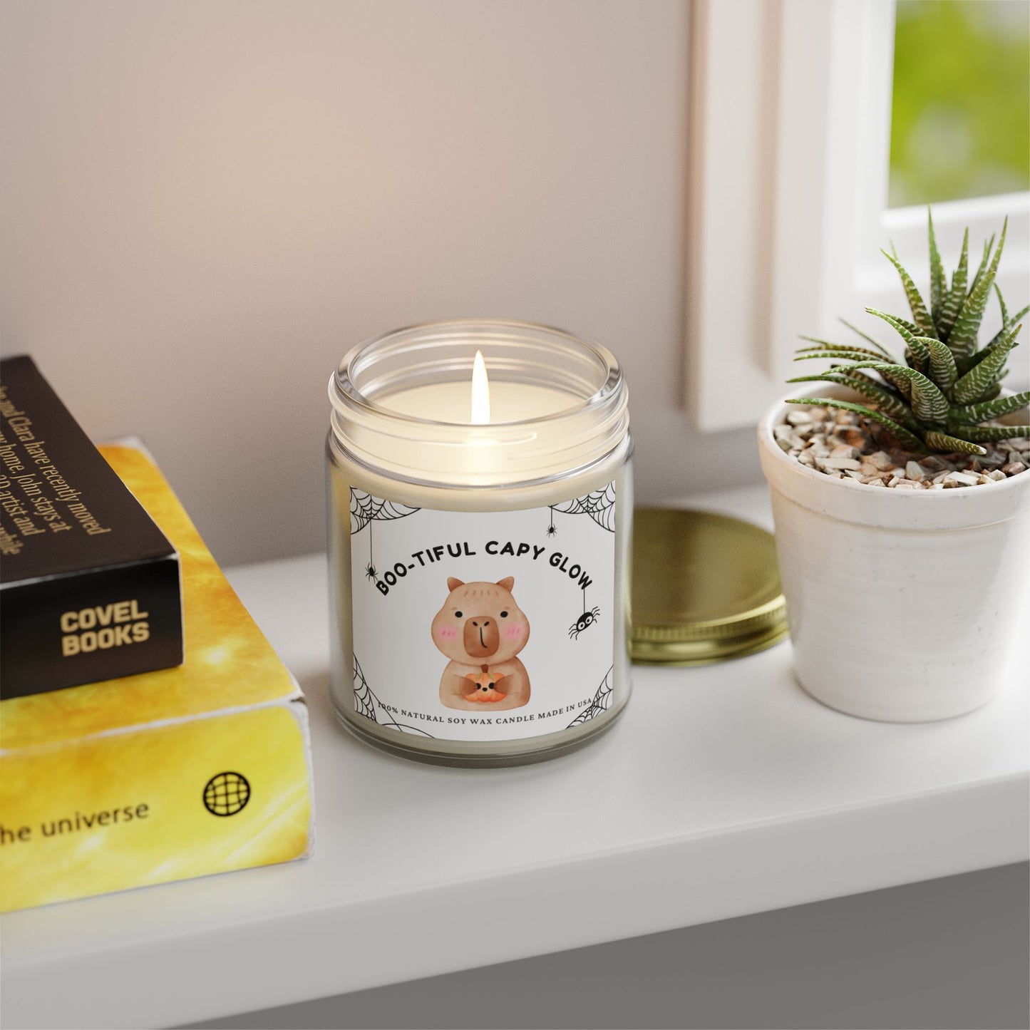 Boo-tiful Capy Glow Candle – Cute Halloween Capybara Scented Candle Gift