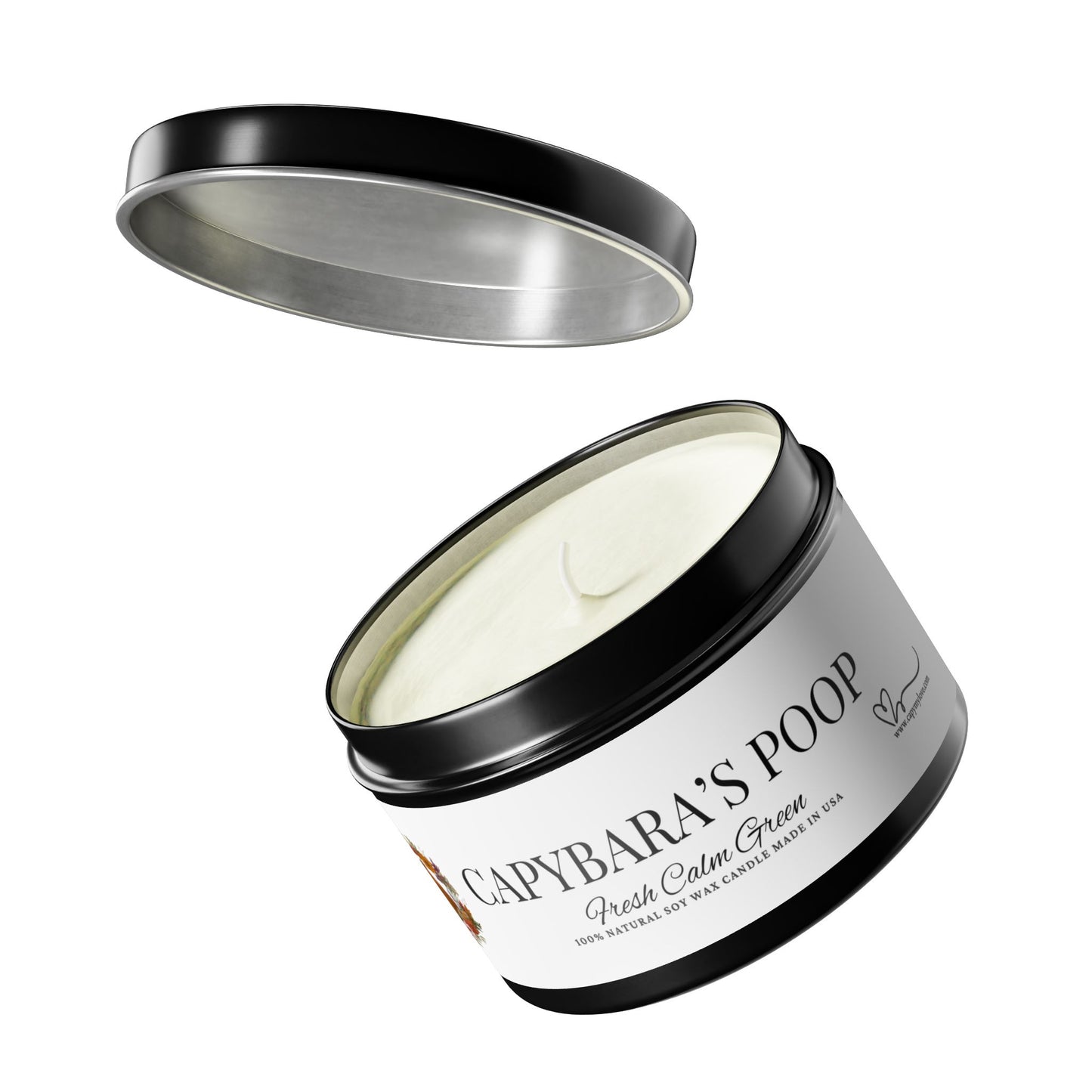 Scented Tin Candles - CAPYBARA’S POOP - A Scent That's a Real Surprise