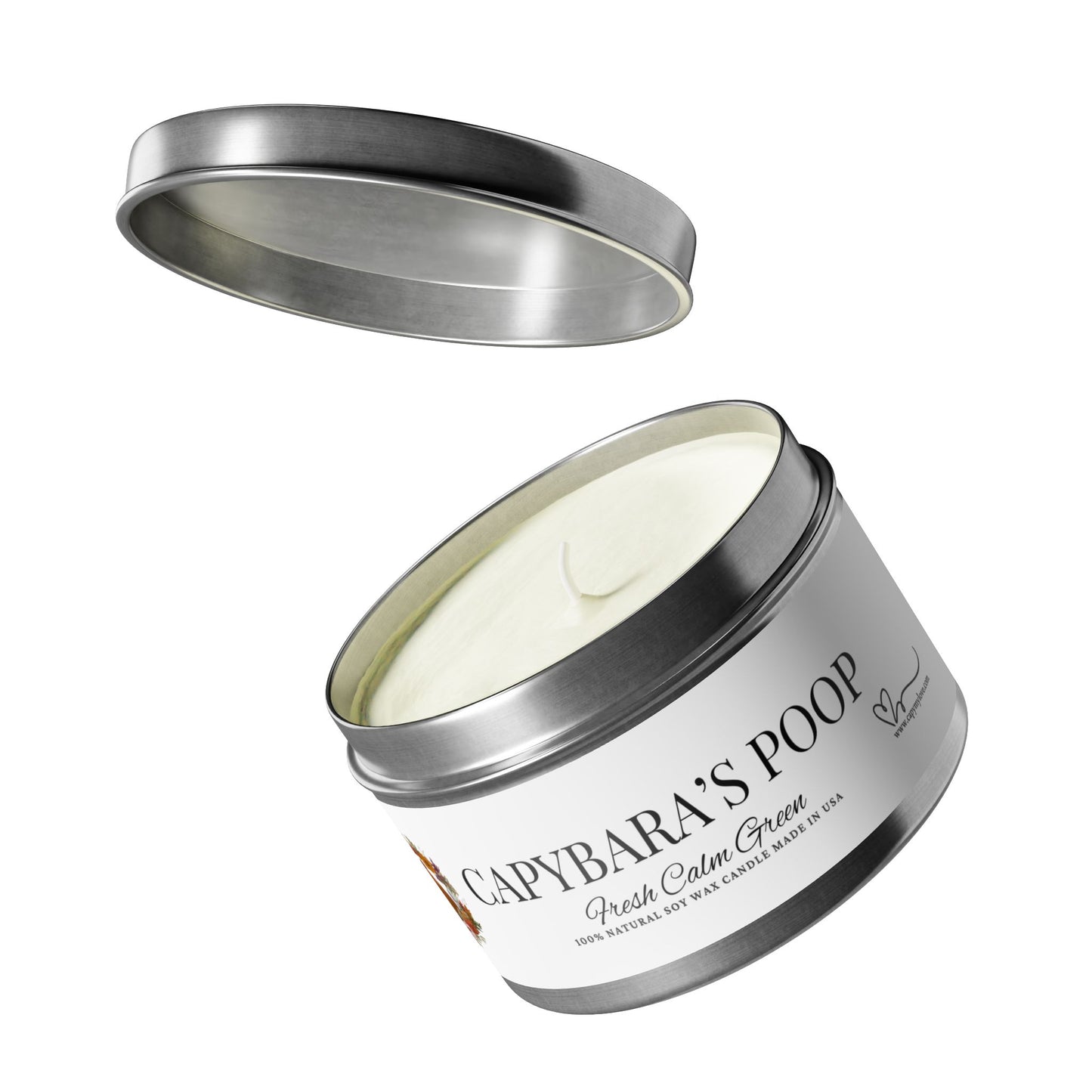 Scented Tin Candles - CAPYBARA’S POOP - A Scent That's a Real Surprise