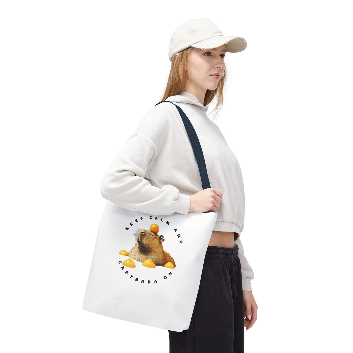 Capybara Tote Bag - Keep Calm and Capybara On