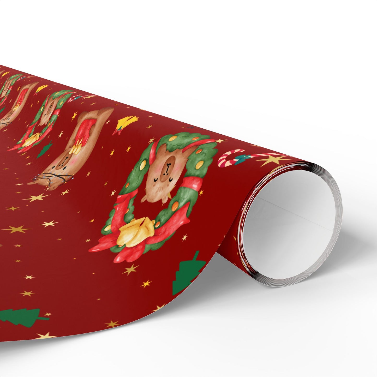 Capybara Christmas Wrapping Paper (Red), Chirstmas Season Wrap, Cute Gift Wrap for Capybara Lovers, Winter Decorating, Party Supplies, Merry Christmas
