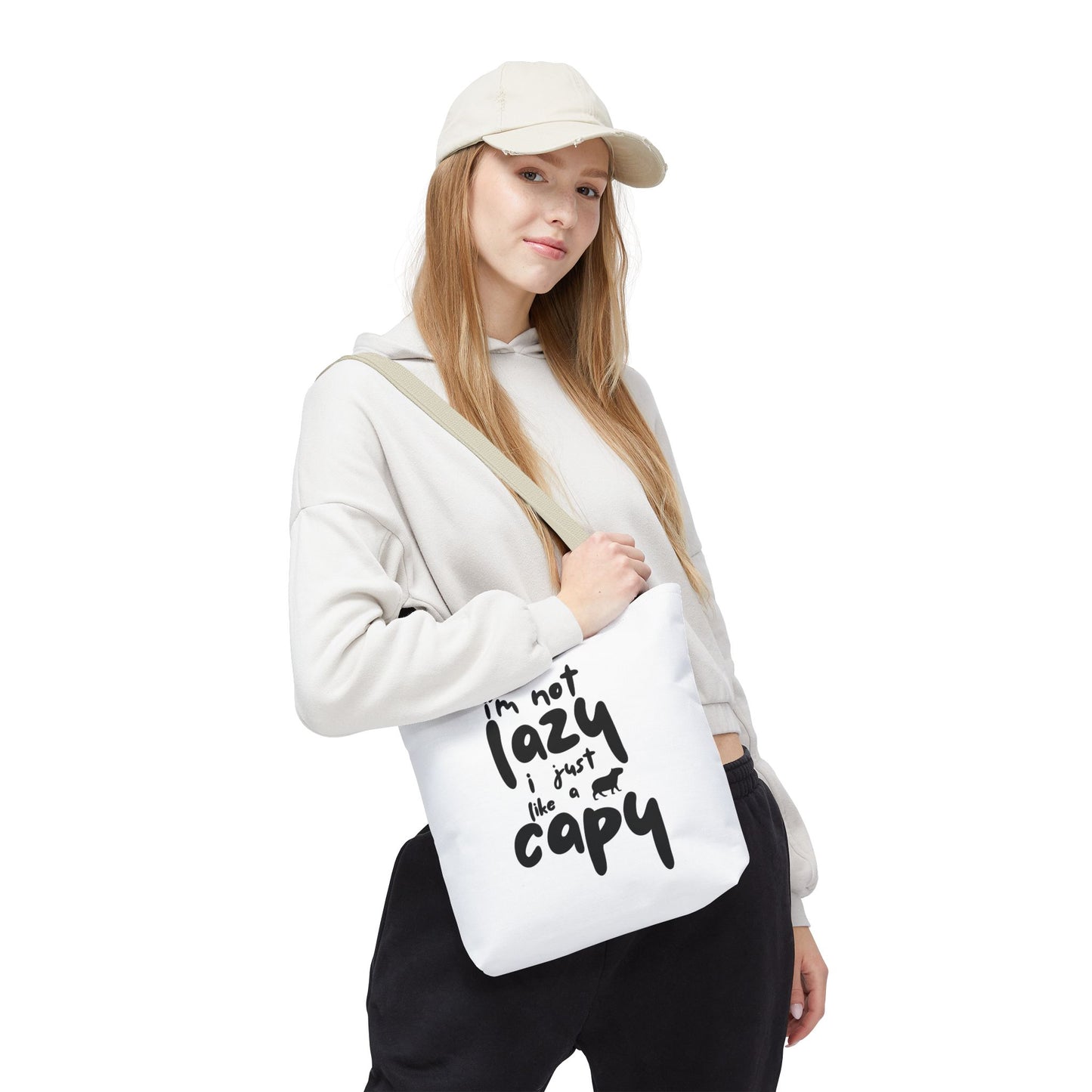 Capy Tote Bag - I'm Not Lazy, I Just Like a Capy