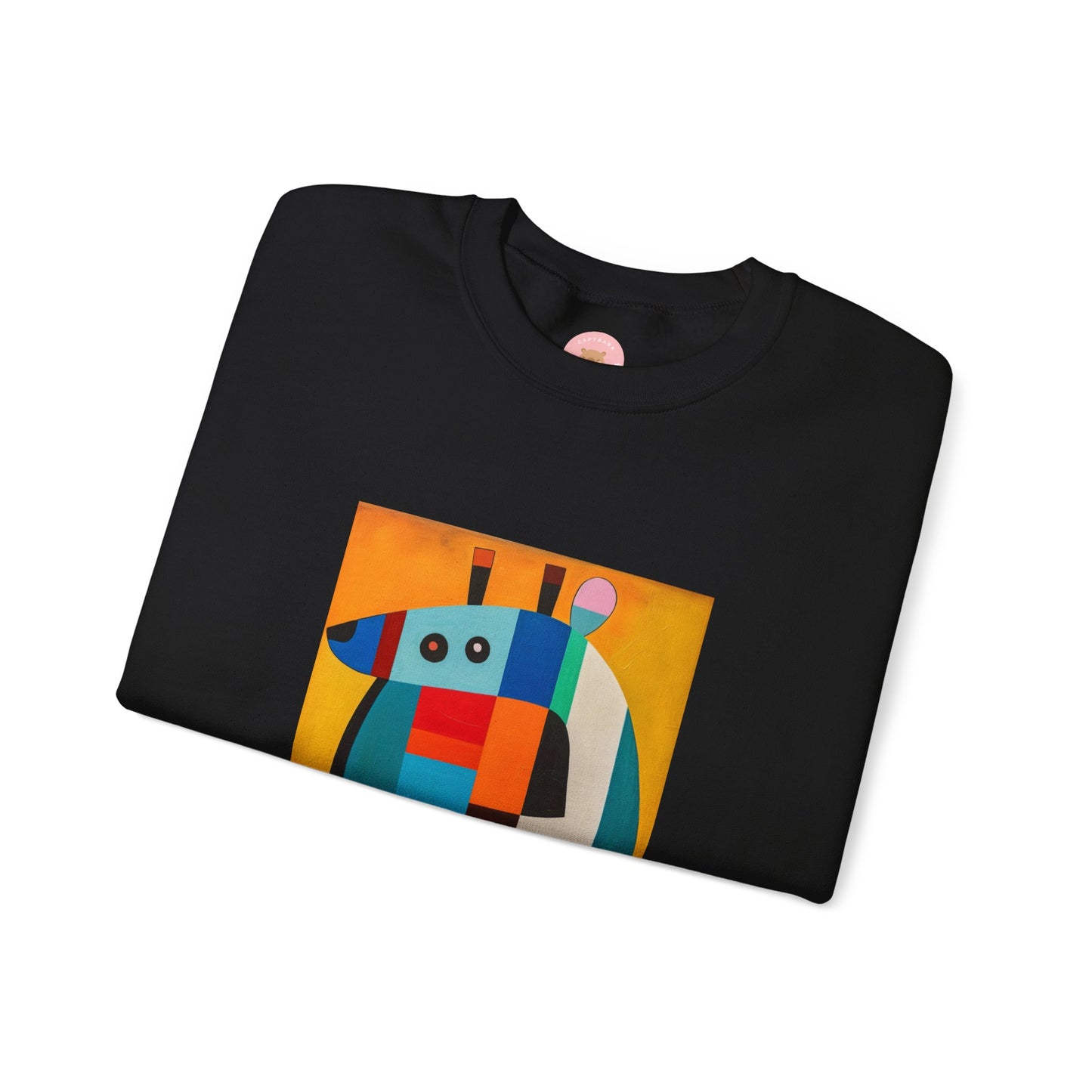 Capybara Christmas Sweatshirt – CAPY the Mondrian Series – Funny Abstract Holiday Gift
