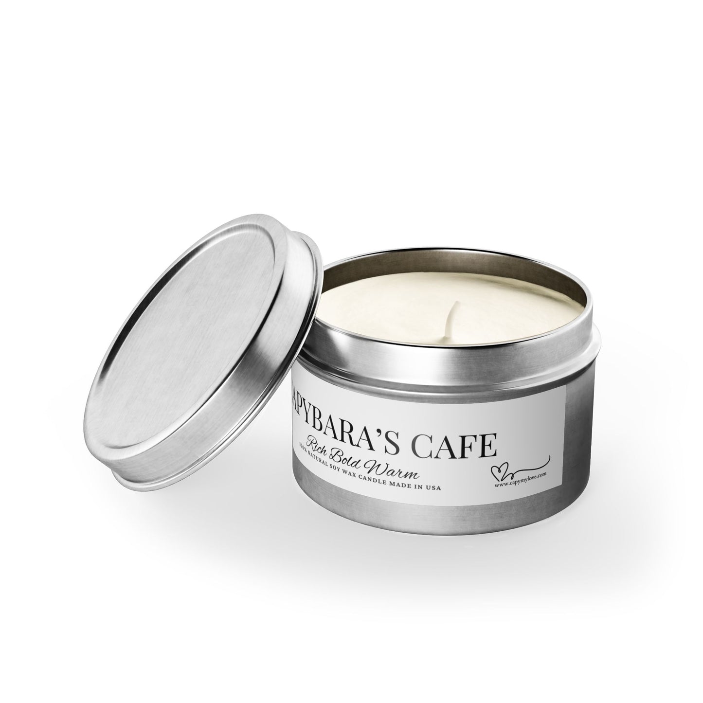 Scented Tin Candles - CAPYBARA’S CAFE - Bring the Coffeehouse Vibes Home!