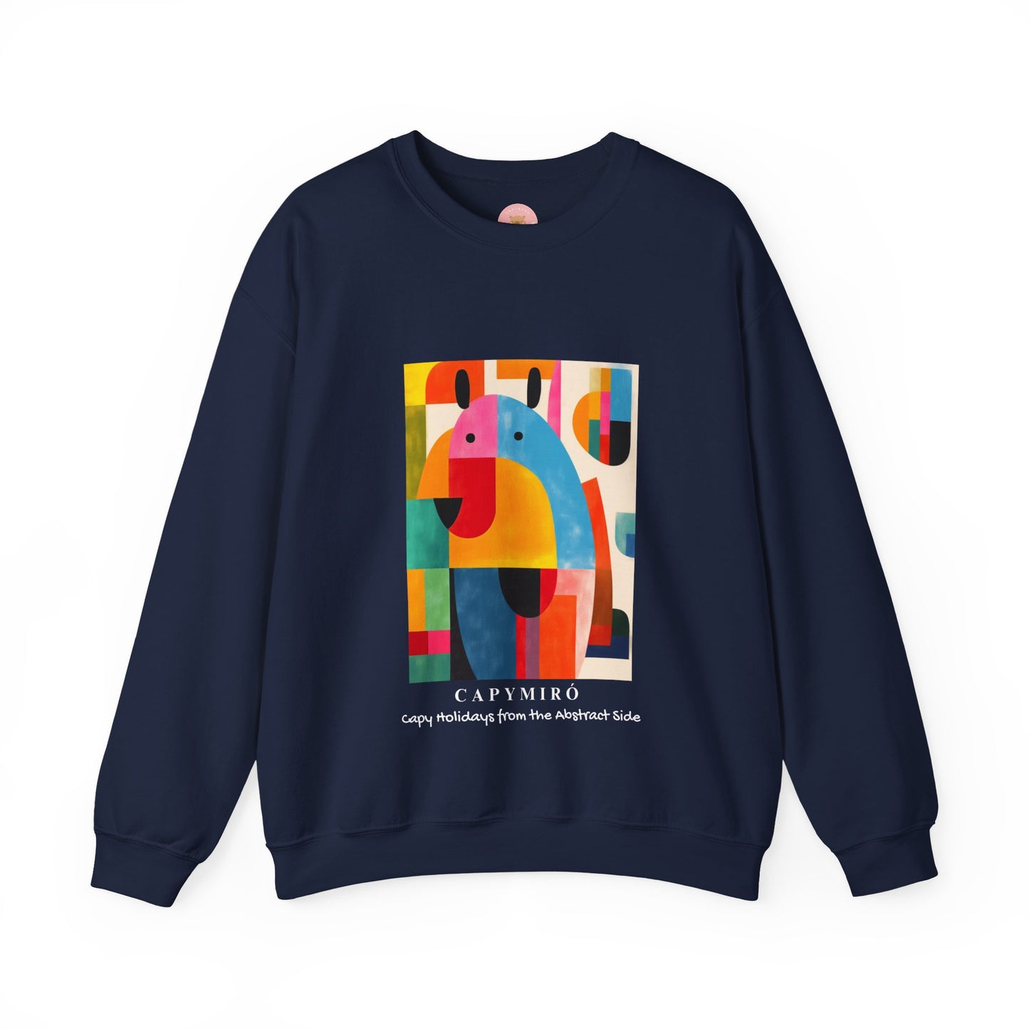 Capybara Christmas Sweatshirt – Funny Surreal Holiday Sweater – Capy Miro Christmas Gift Idea