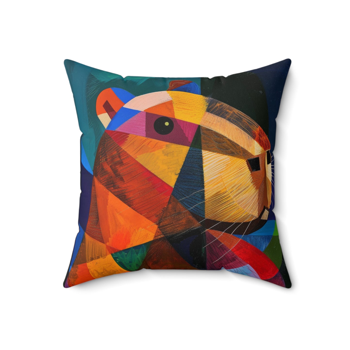 CAPYCASSO II- Abstract Picasso Inspired Capybara Pillow