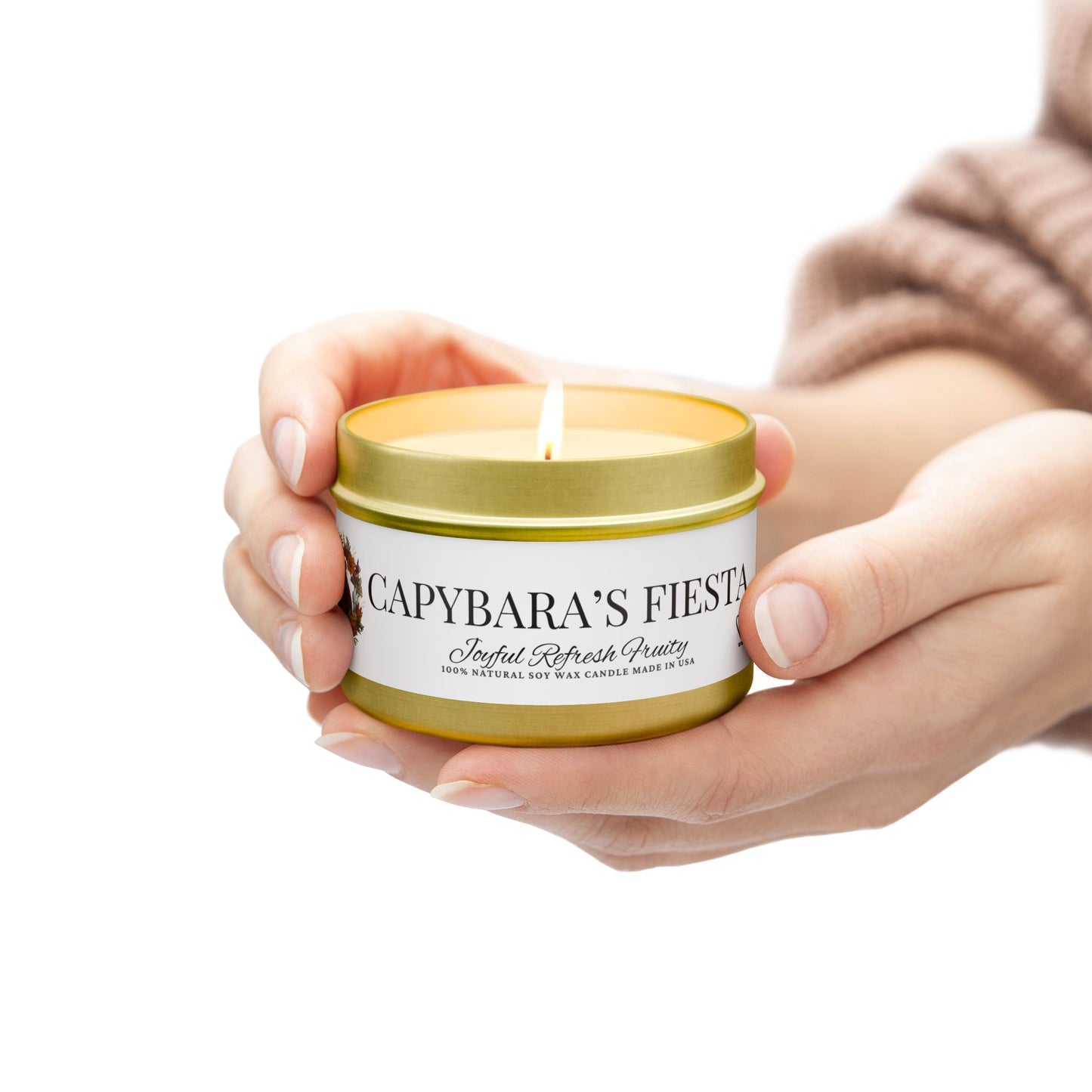 Scented Tin Candles - CAPYBARA’S FIESTA - Tropical Mango Coconut Candle