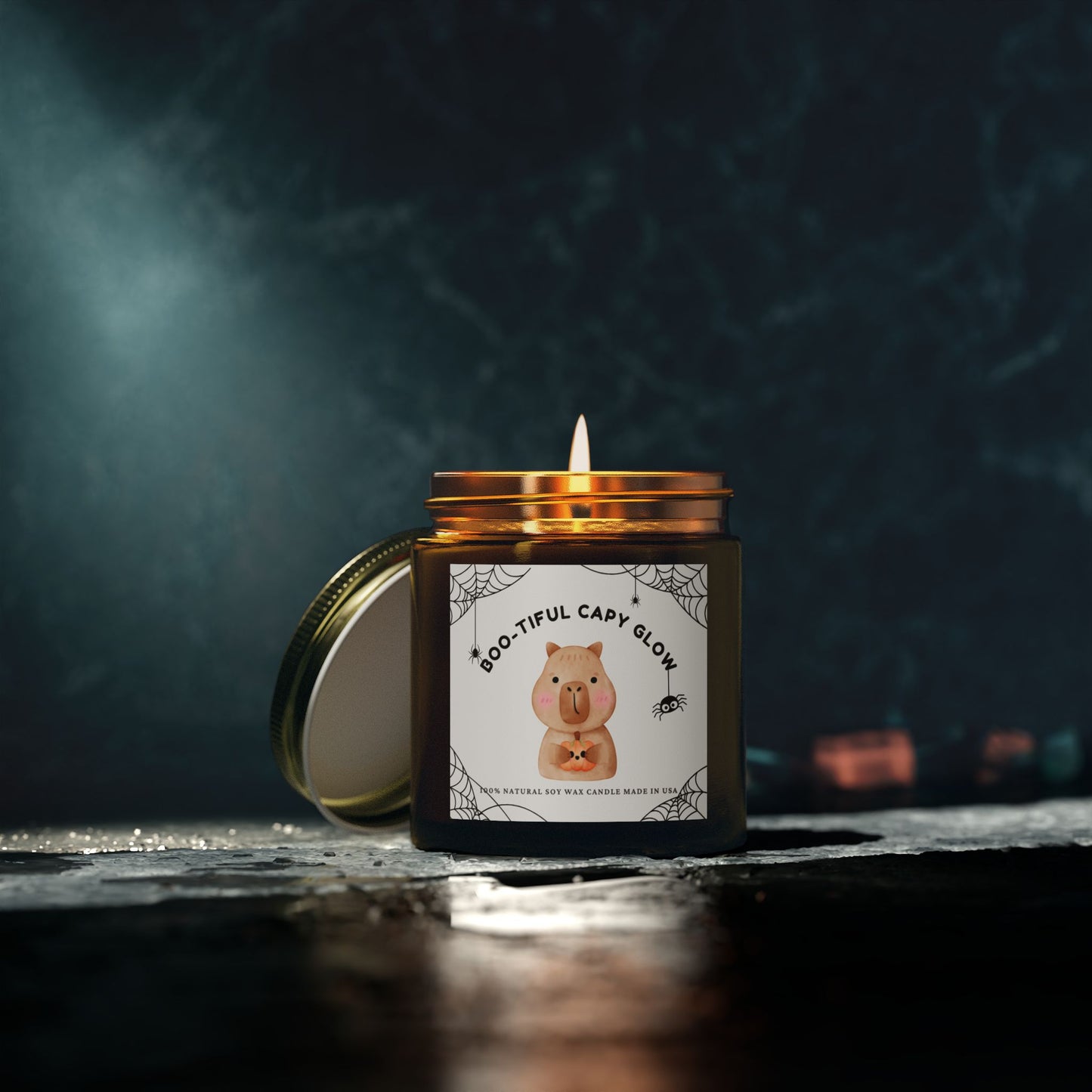 Boo-tiful Capy Glow Candle – Cute Halloween Capybara Scented Candle Gift