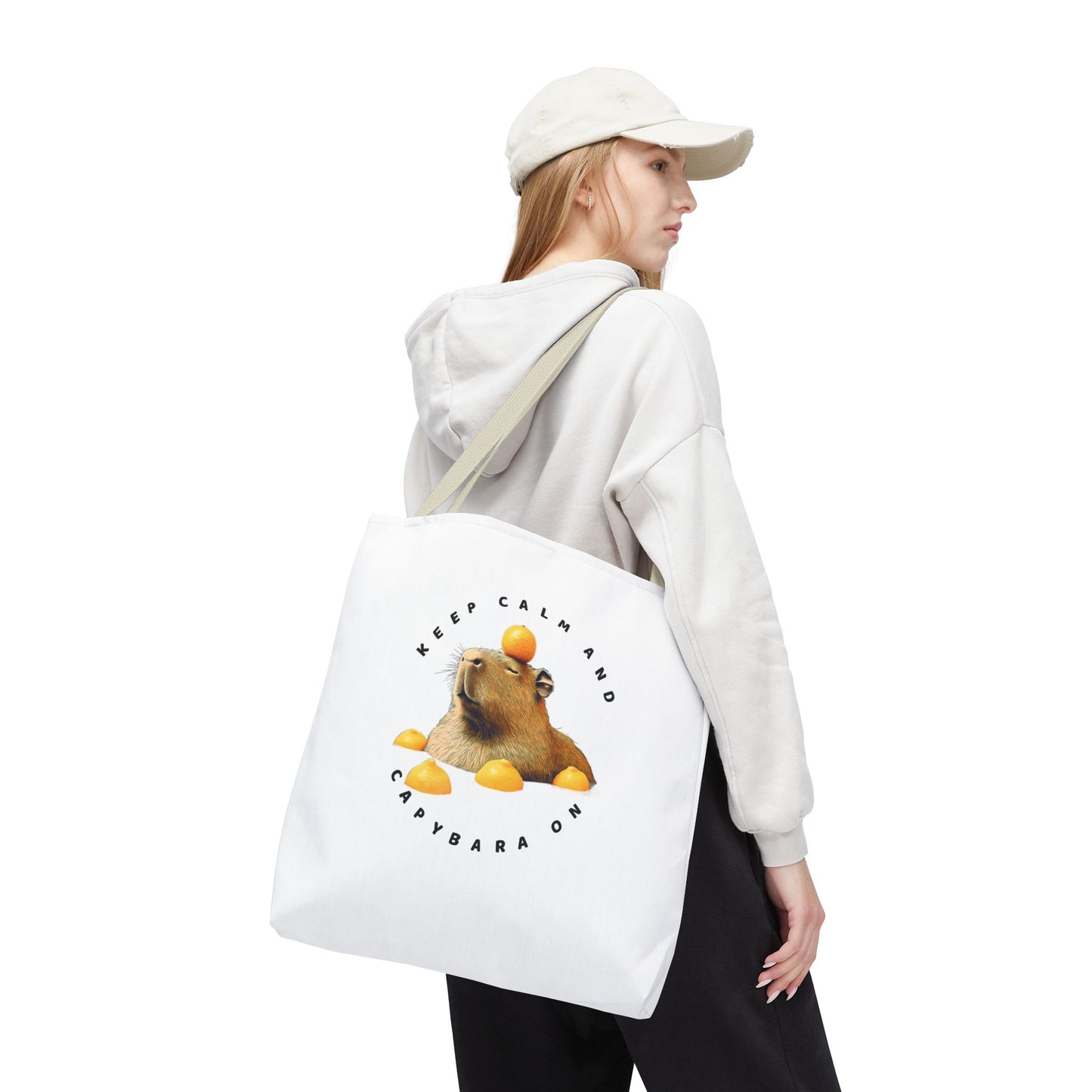 Capybara Tote Bag - Keep Calm and Capybara On
