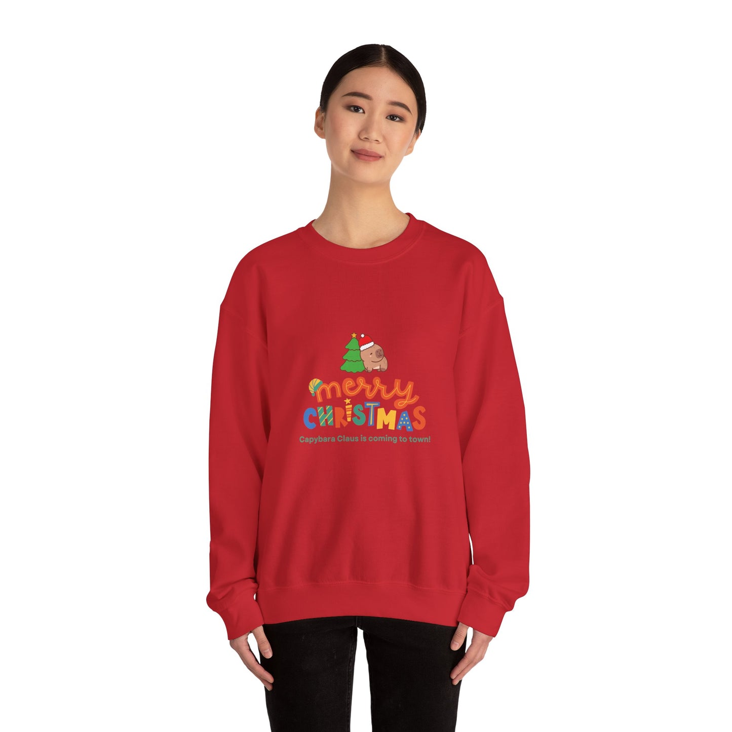 Crewneck Sweatshirt Capybara Christmas Merry Capybara Claus Is Coming To Town