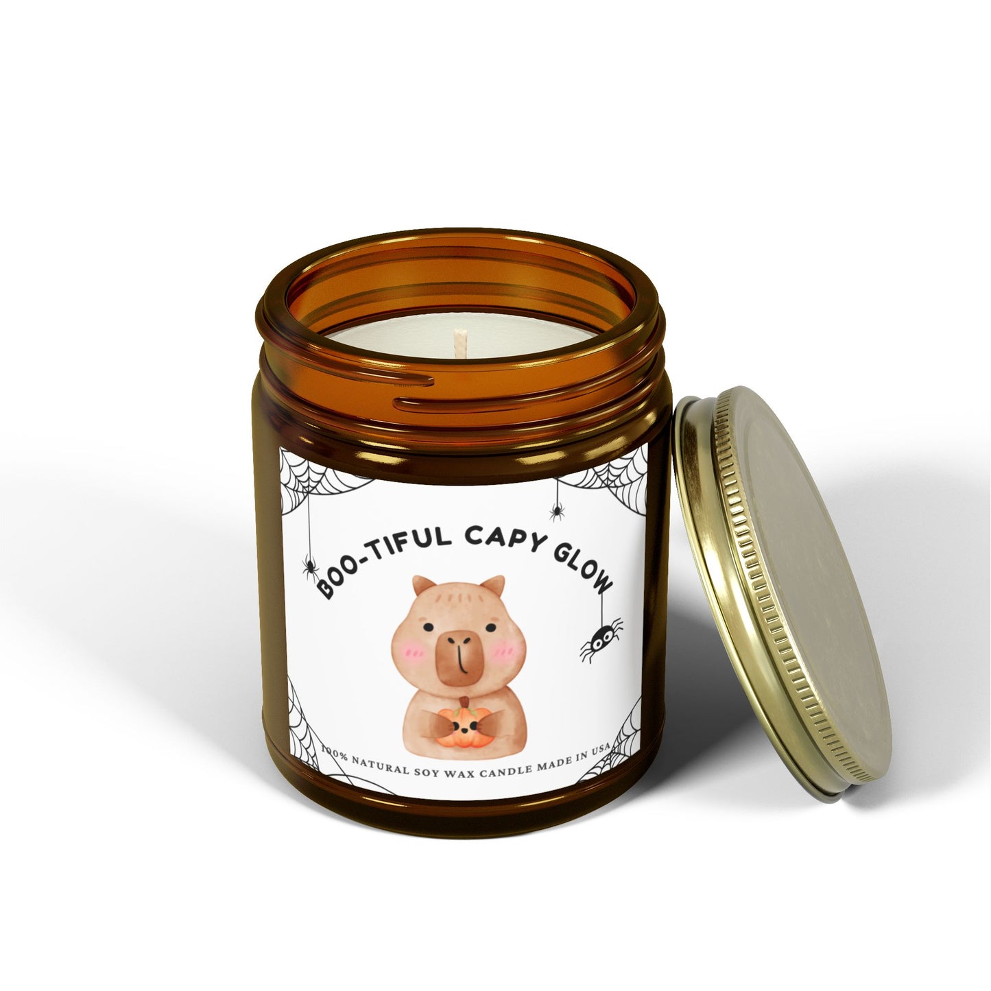 Boo-tiful Capy Glow Candle – Cute Halloween Capybara Scented Candle Gift