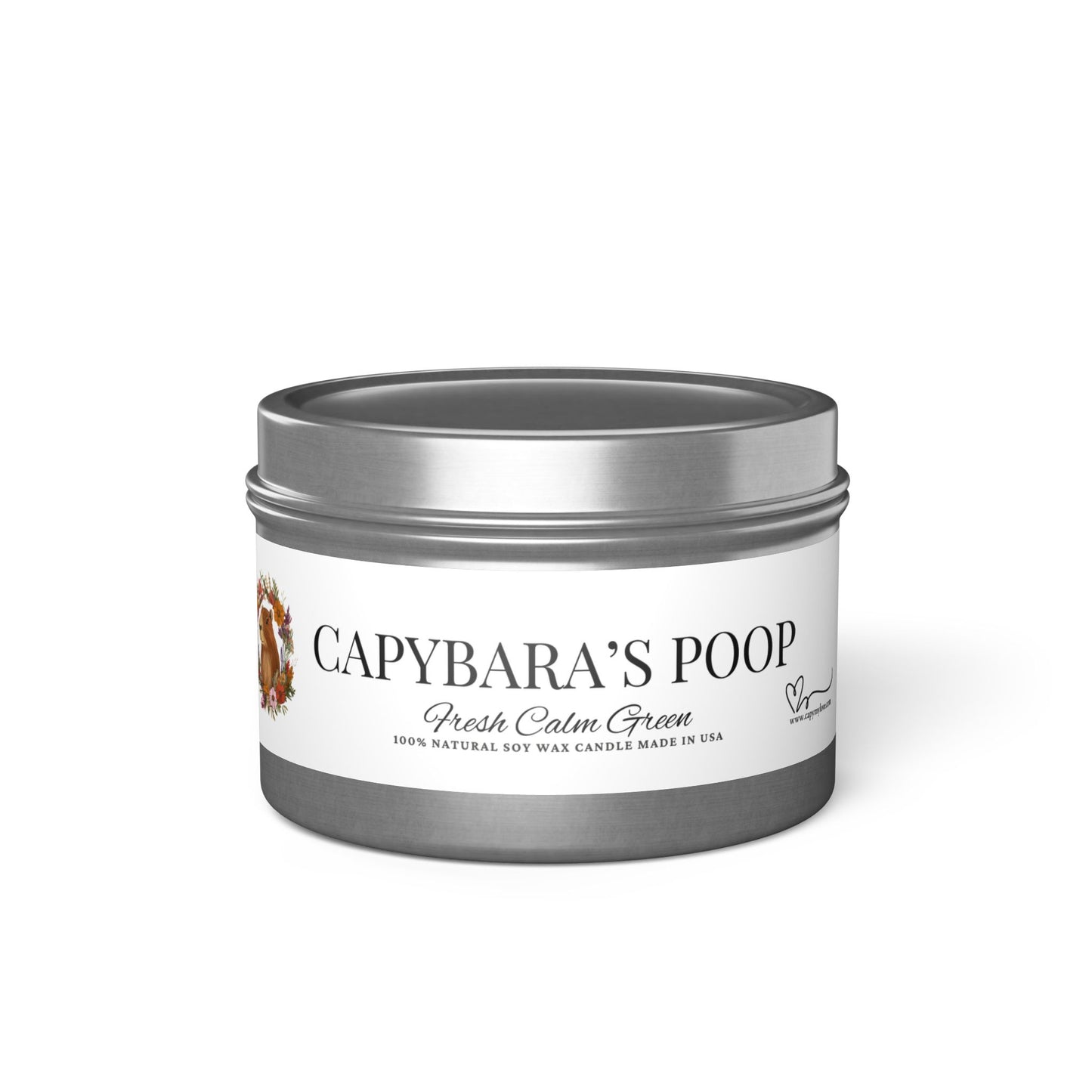 Scented Tin Candles - CAPYBARA’S POOP - A Scent That's a Real Surprise