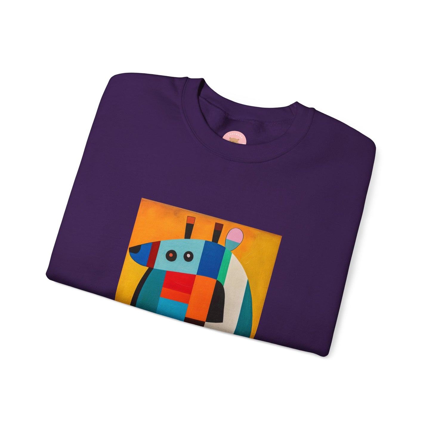 Capybara Christmas Sweatshirt – CAPY the Mondrian Series – Funny Abstract Holiday Gift