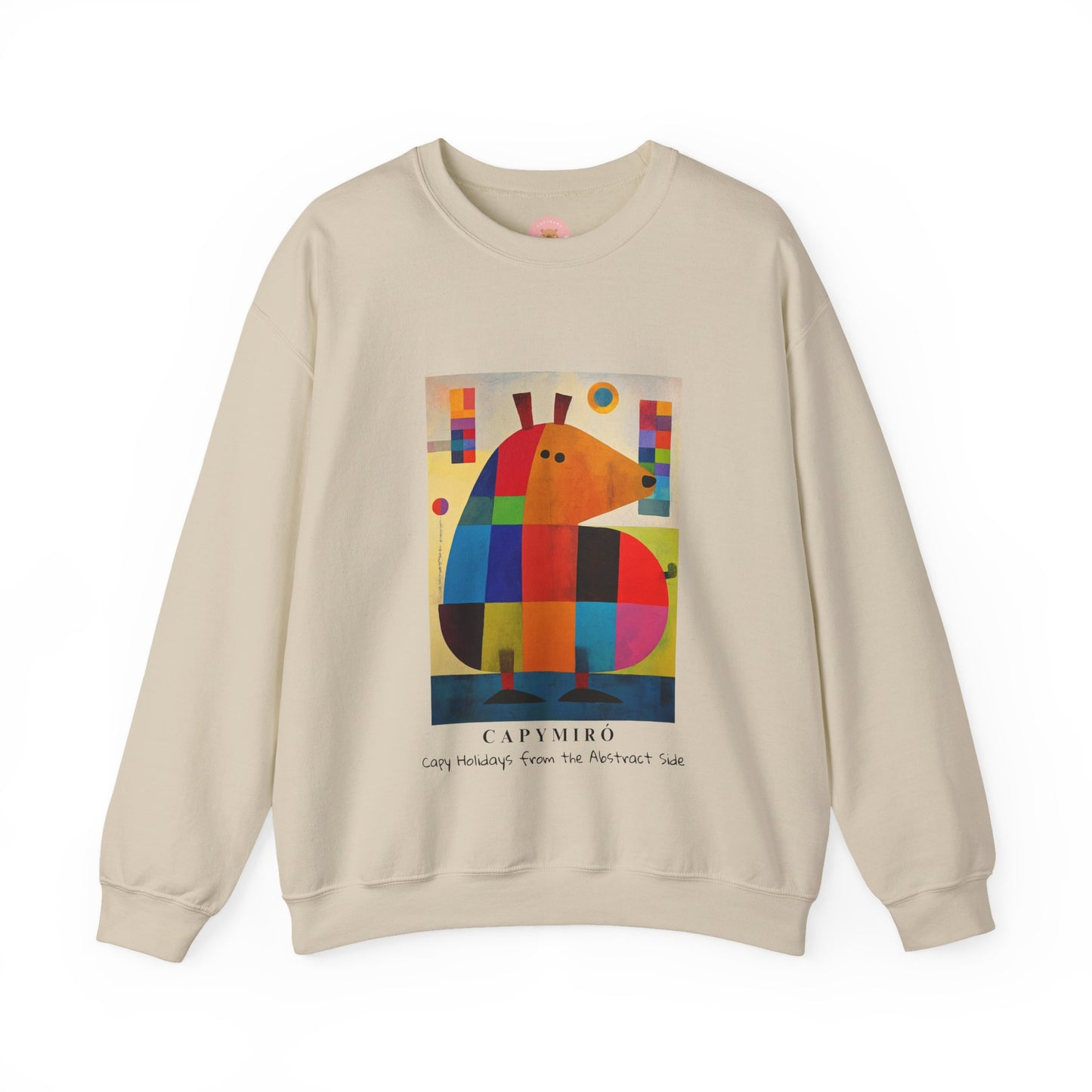 Capybara Christmas Sweatshirt – Funny Surreal Holiday Sweater – Capy Miro Christmas Gift Idea