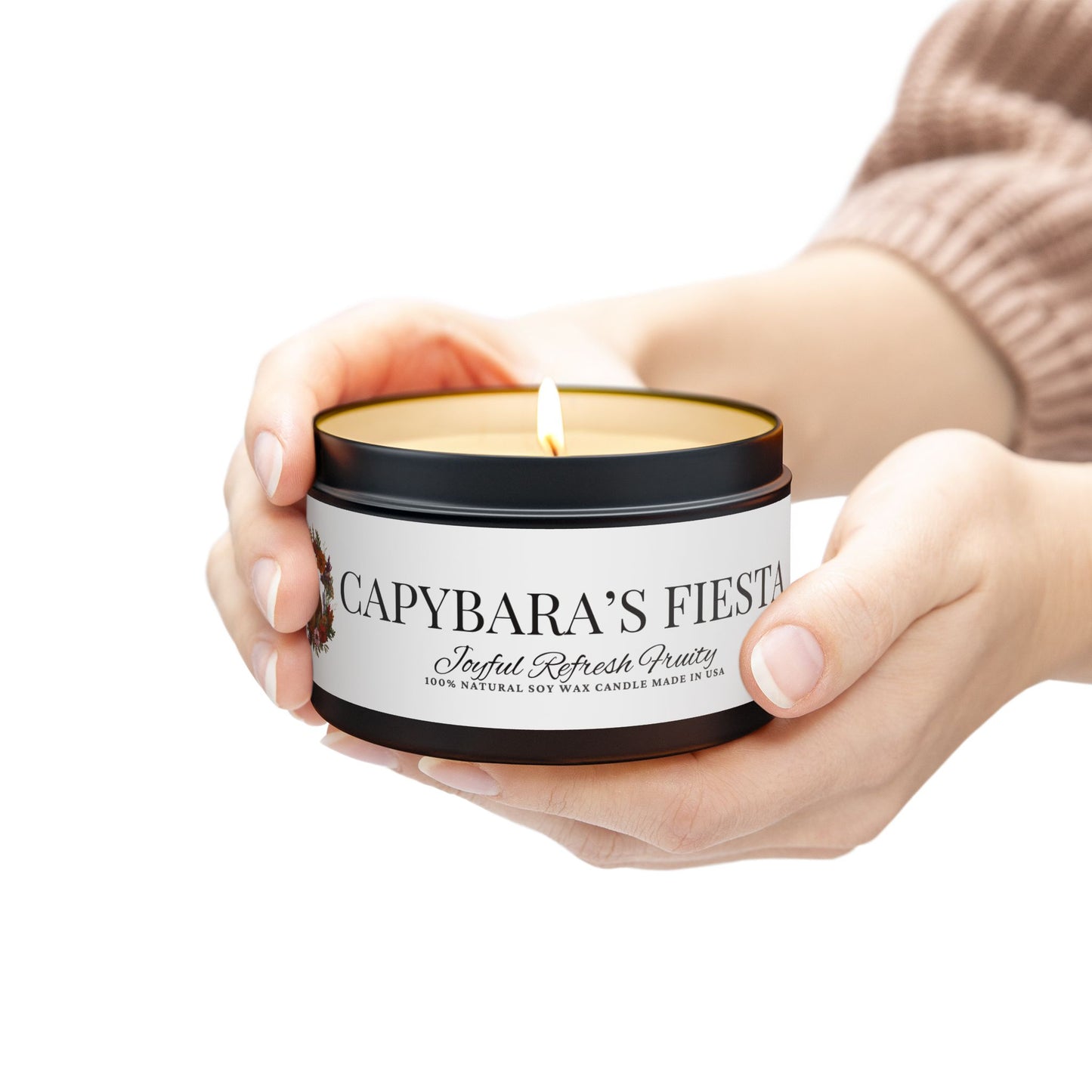 Scented Tin Candles - CAPYBARA’S FIESTA - Tropical Mango Coconut Candle