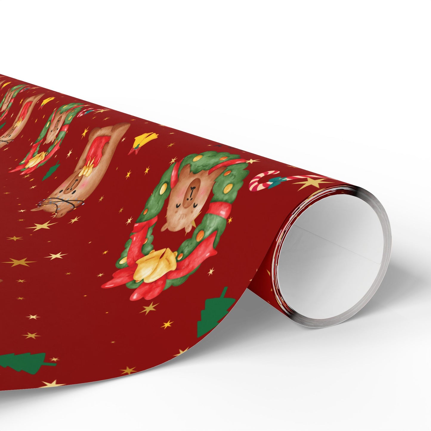 Capybara Christmas Wrapping Paper (Red), Chirstmas Season Wrap, Cute Gift Wrap for Capybara Lovers, Winter Decorating, Party Supplies, Merry Christmas