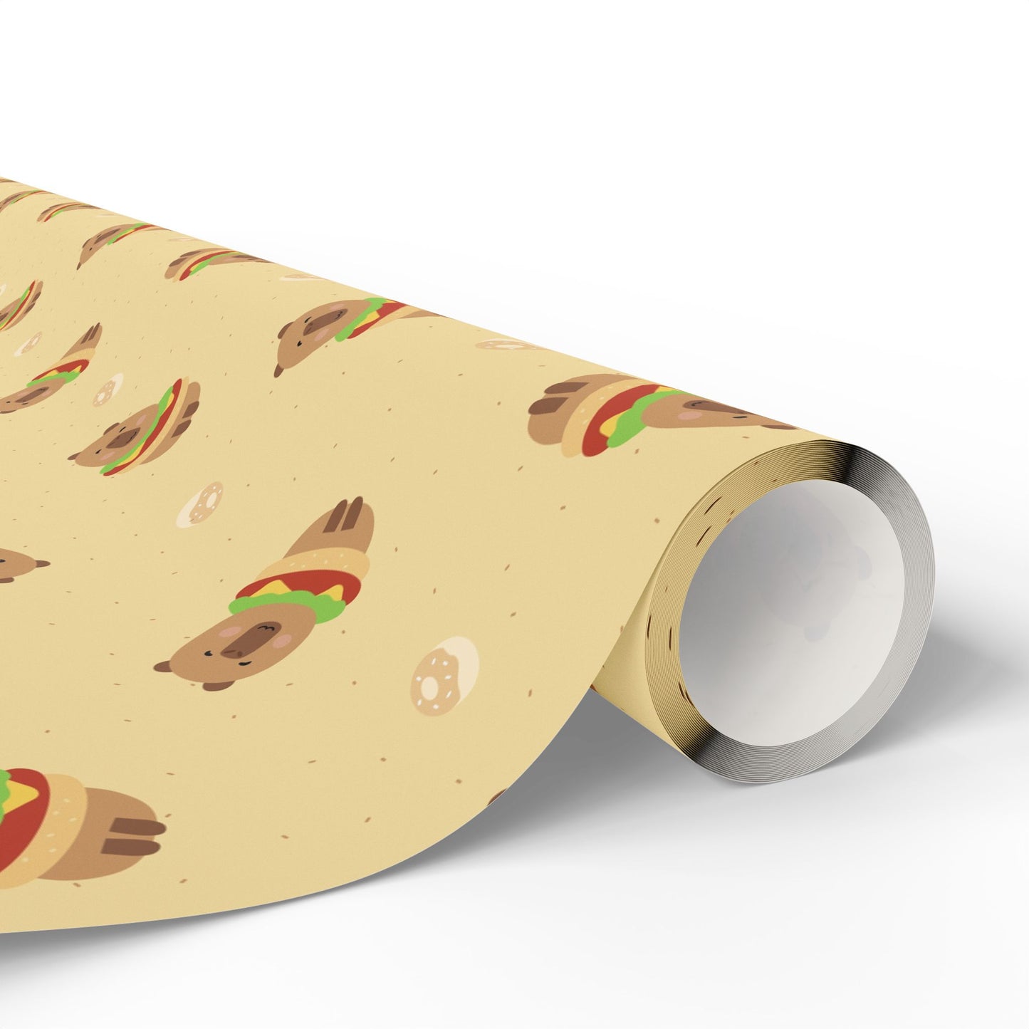 Capybara hamburger and donut Wrapping Paper