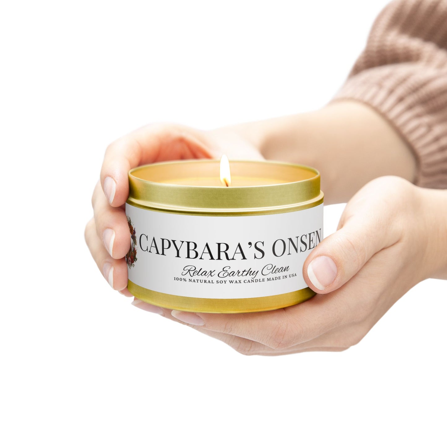 Scented Tin Candles - CAPYBARA’S ONSEN - Your Personal Spa Escape: Light, Breathe, Relax!