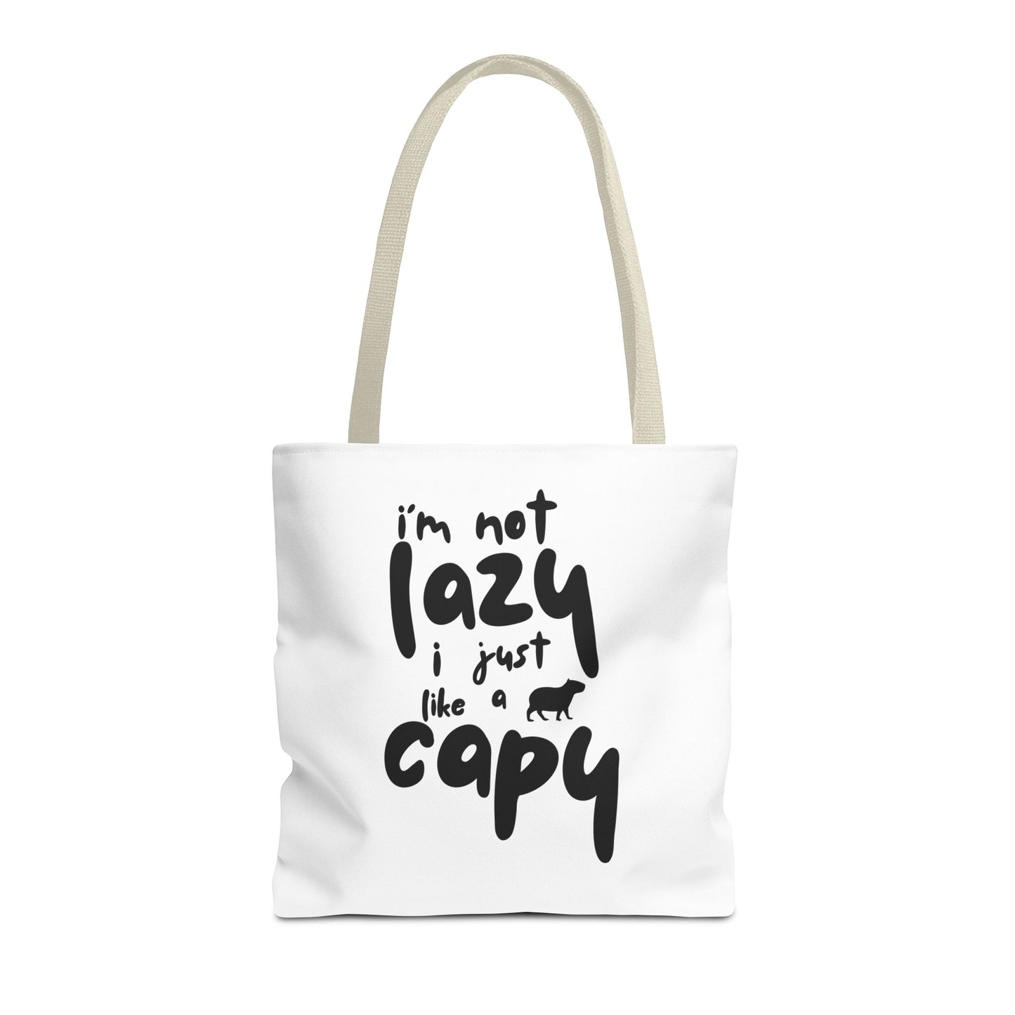 Capy Tote Bag - I'm Not Lazy, I Just Like a Capy