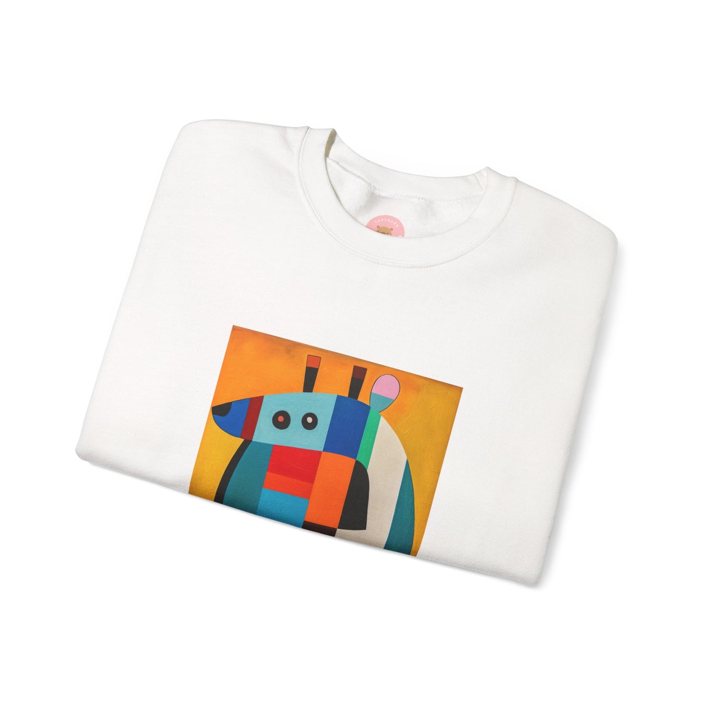 Capybara Christmas Sweatshirt – CAPY the Mondrian Series – Funny Abstract Holiday Gift