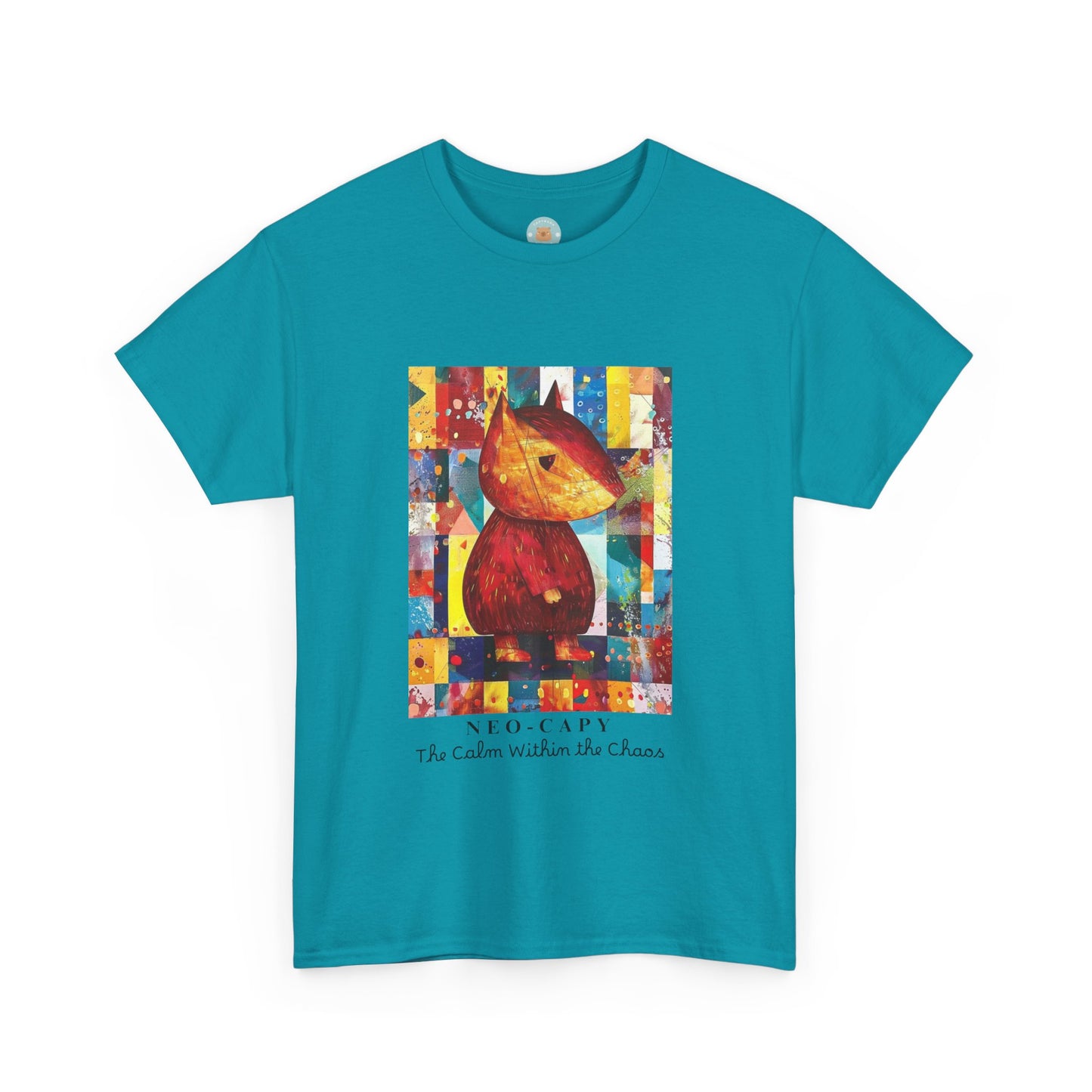 Neo-Capy Cyber Capybara T-Shirt – Futuristic Calm Animal Graphic Tee – Japanese Comic Style Shirt – Chill Vibes Manga Aesthetic
