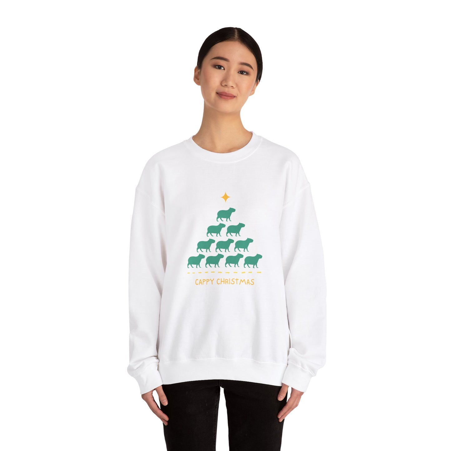 Crewneck Sweatshirt Capybara Christmas Cappy Christmas Funny