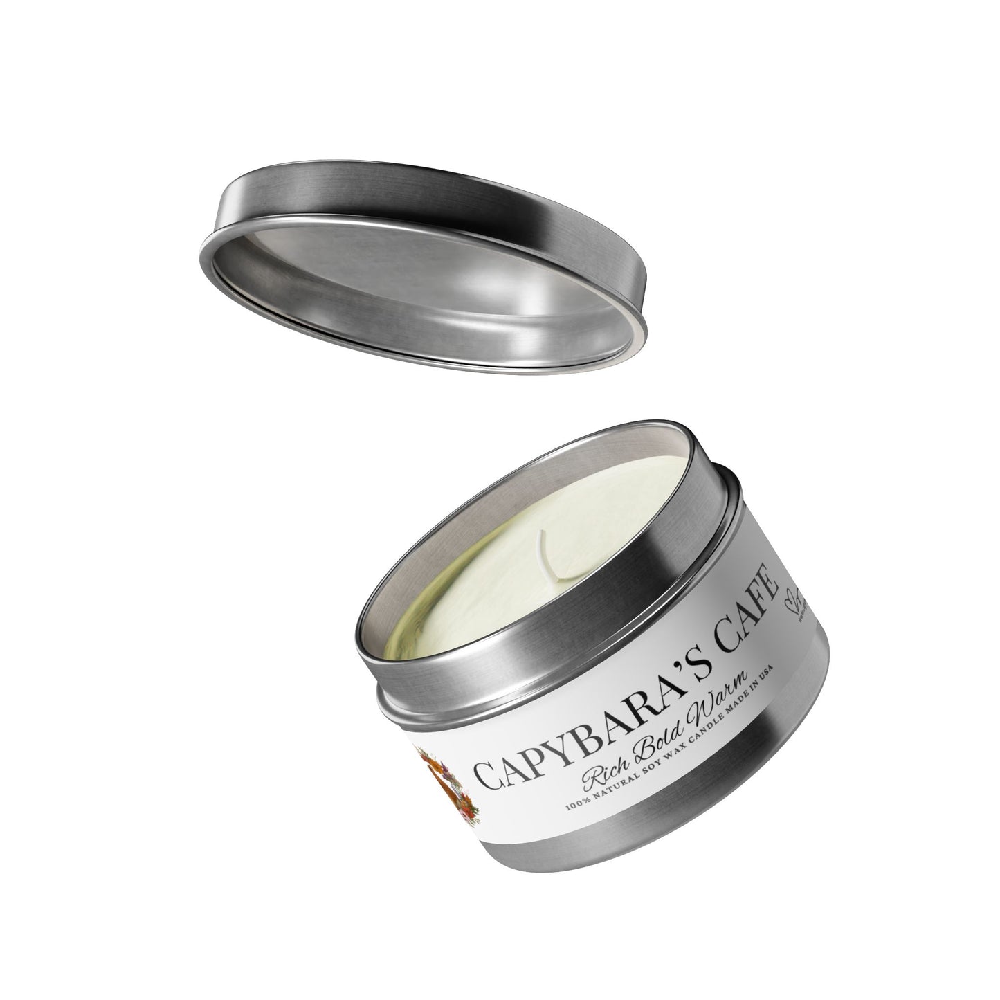 Scented Tin Candles - CAPYBARA’S CAFE - Bring the Coffeehouse Vibes Home!