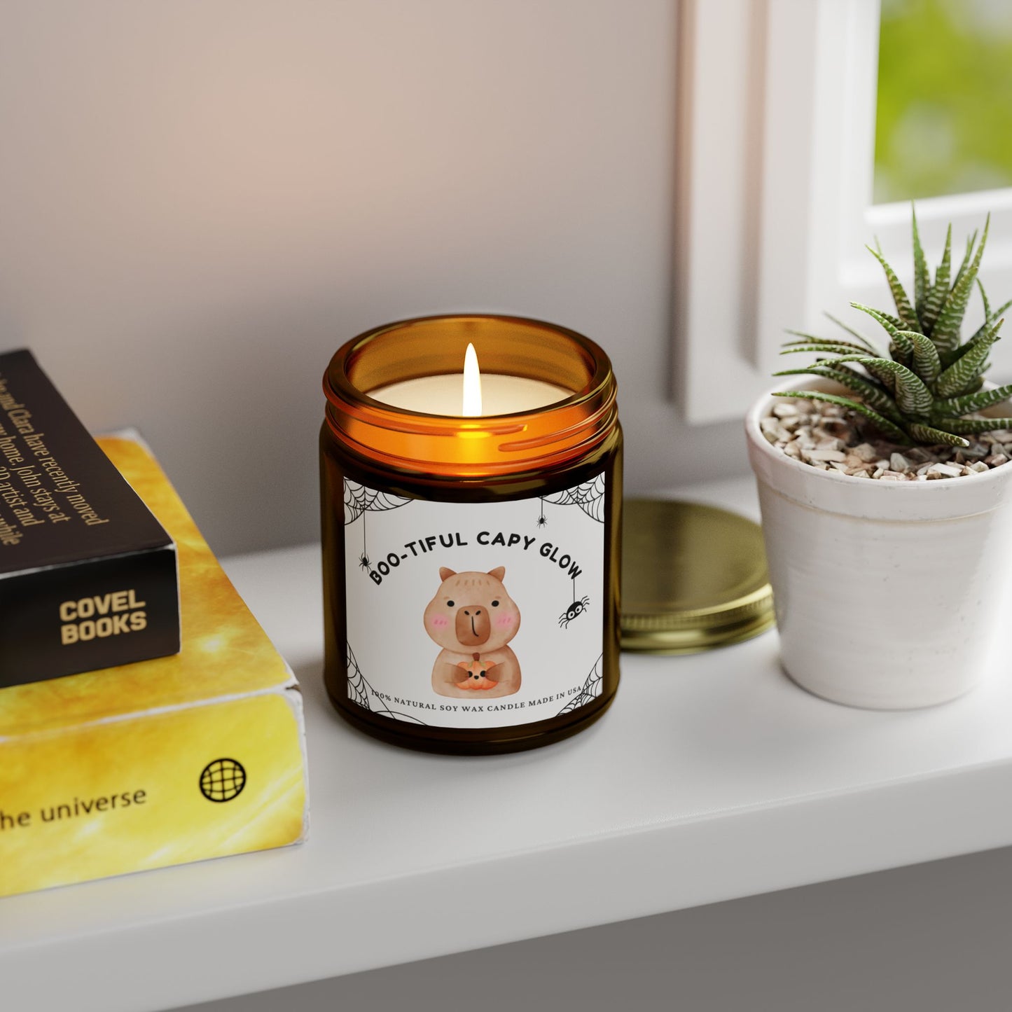 Boo-tiful Capy Glow Candle – Cute Halloween Capybara Scented Candle Gift