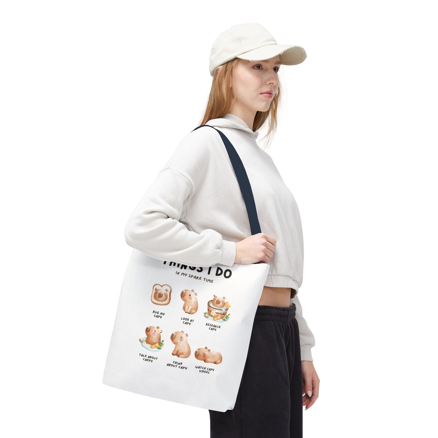 Capybara Tote Bag - Things I Do in My Spare Time Design