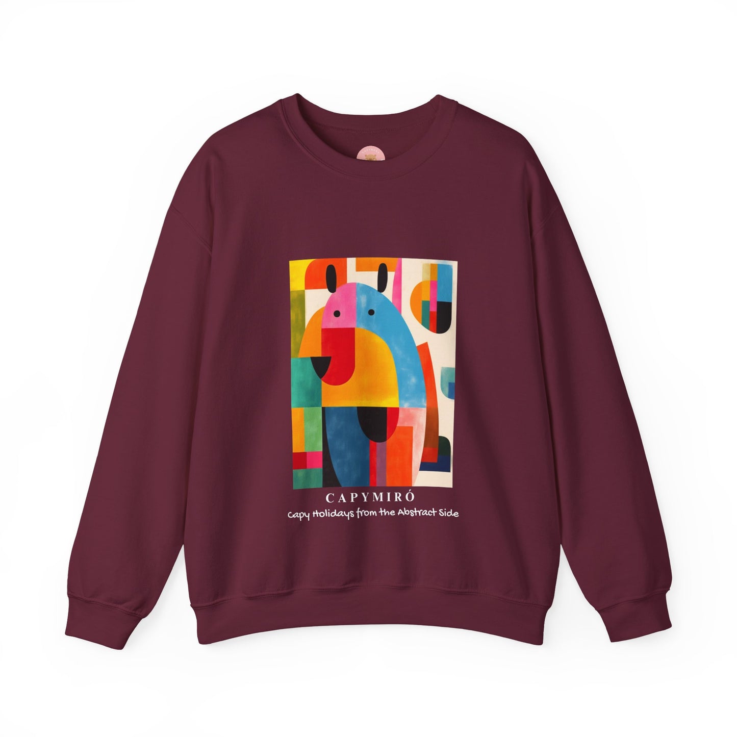 Capybara Christmas Sweatshirt – Funny Surreal Holiday Sweater – Capy Miro Christmas Gift Idea