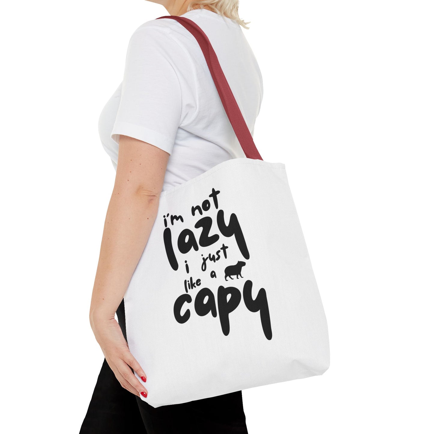 Capy Tote Bag - I'm Not Lazy, I Just Like a Capy