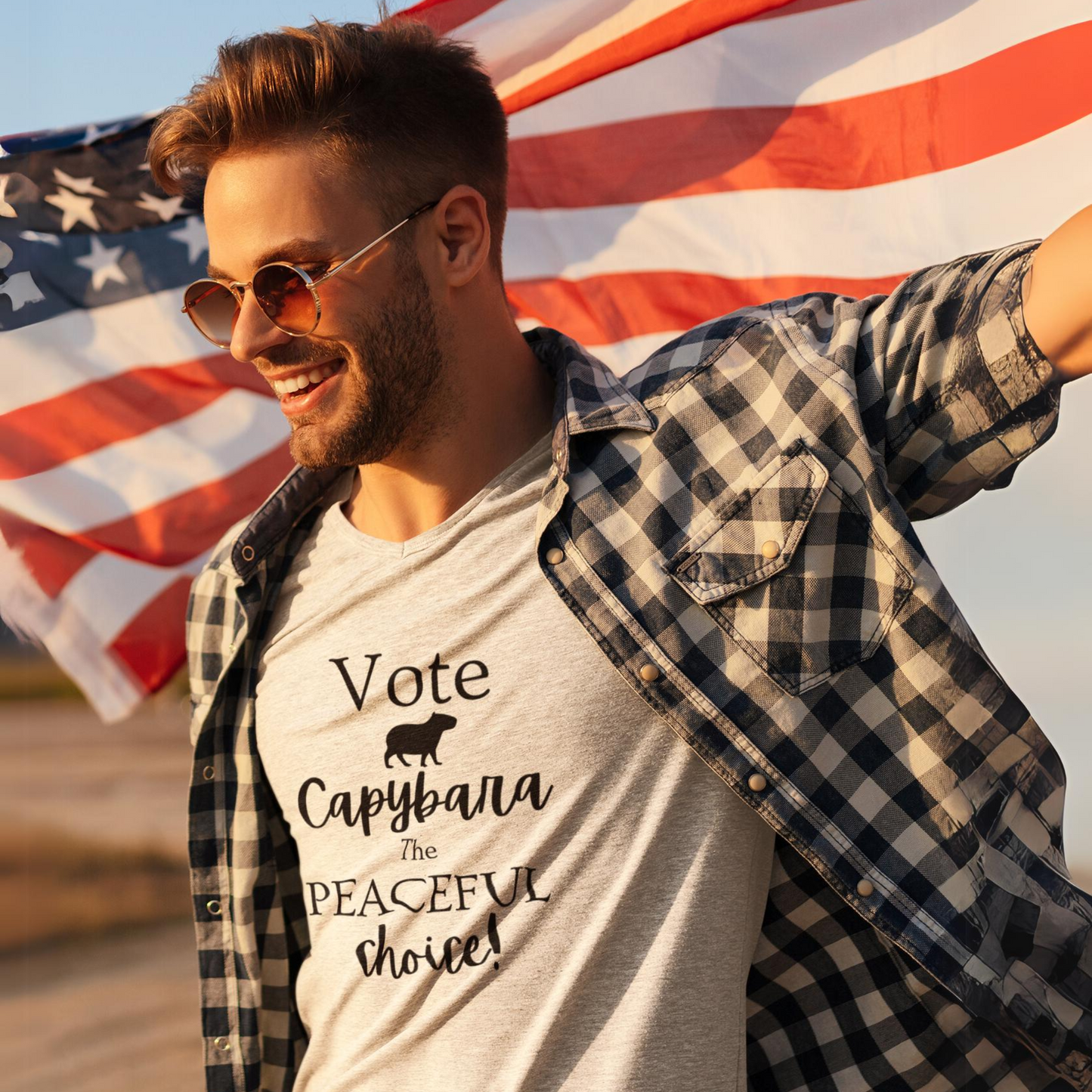 Vote Capybara the peaceful choice! - Unisex T-Shirt